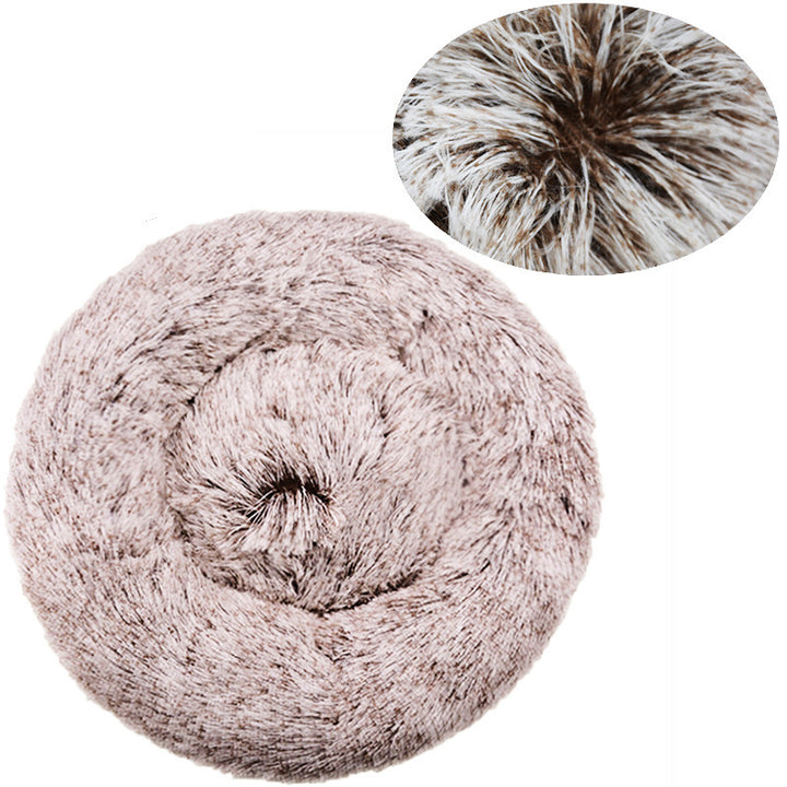 Round Plush  Nest  Dog Bed
