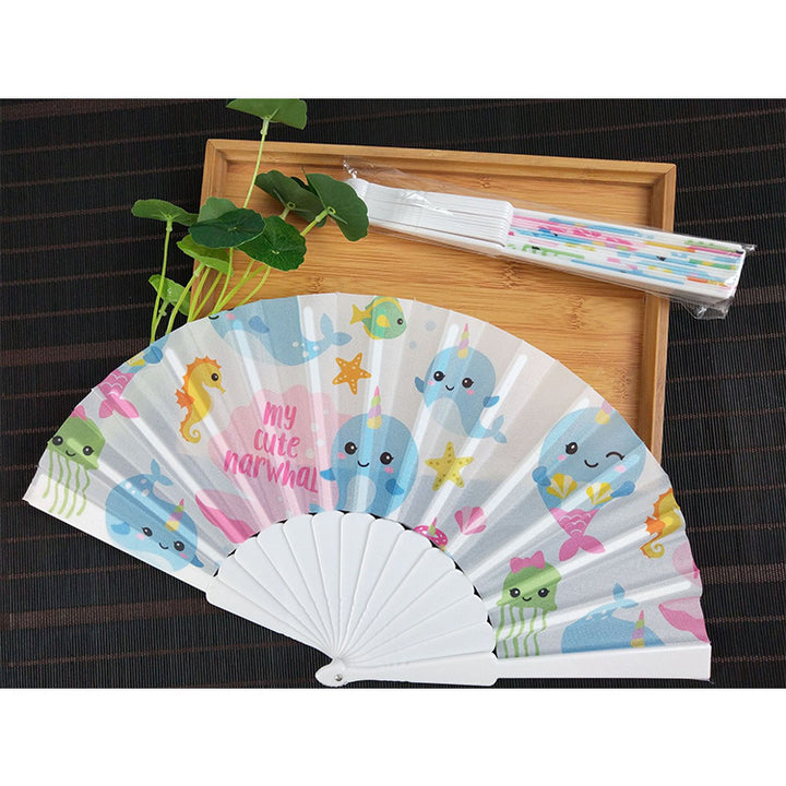 Ladies fan with shimmering scale patterns Bowlift