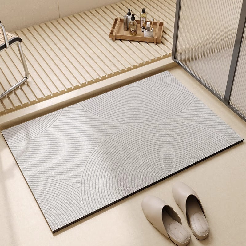 Geometric Design Bath Rug Bowlift