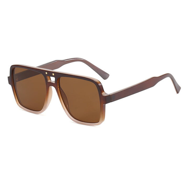 Women's square oversized sunglasses with trendy transparent frame Bowlift