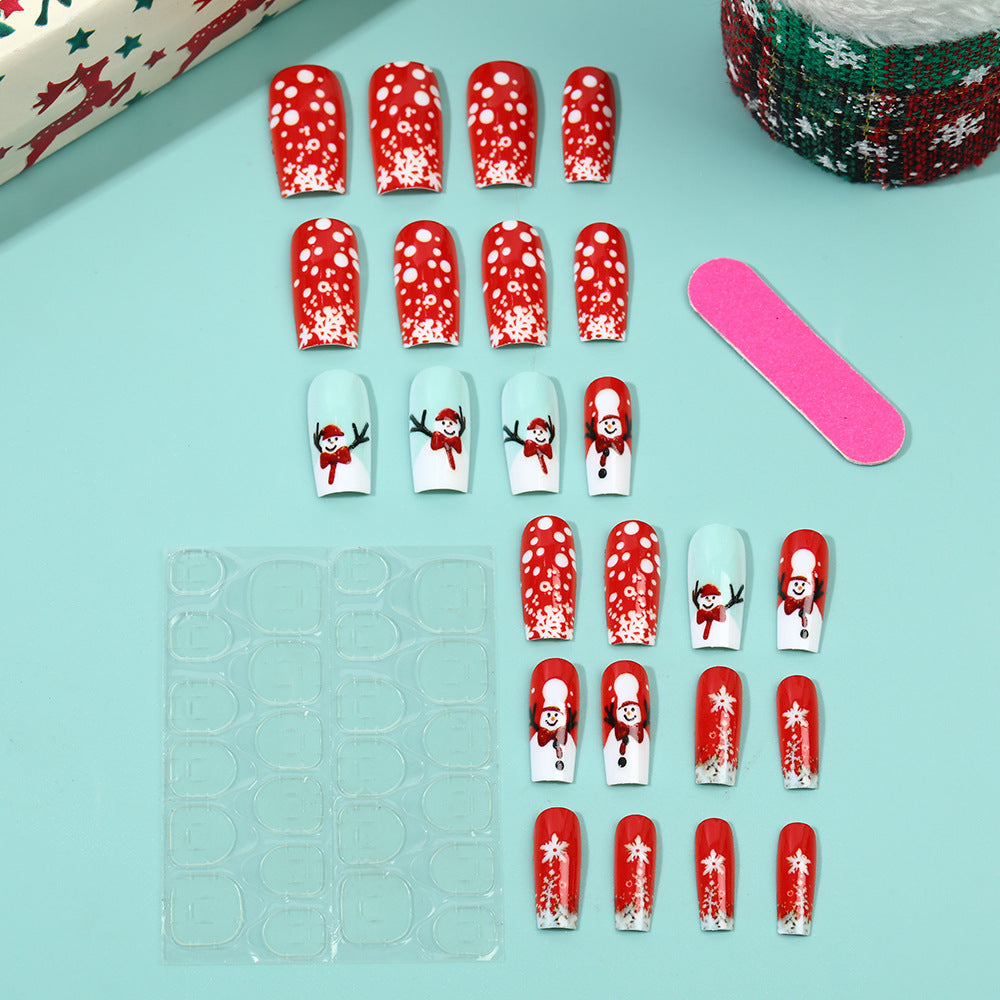 Artificial nails with festive Christmas designs Bowlift