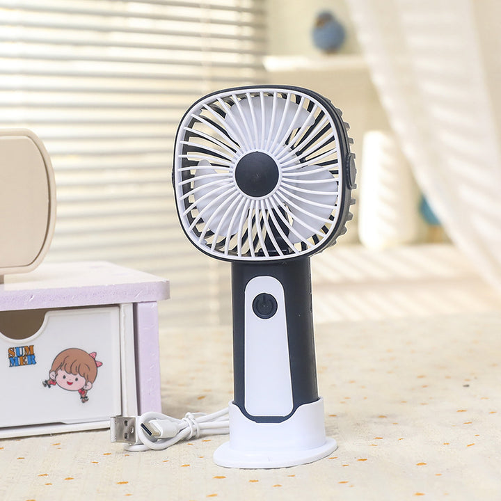 Ladies Portable Hand Fan with Flexible Holder Bowlift
