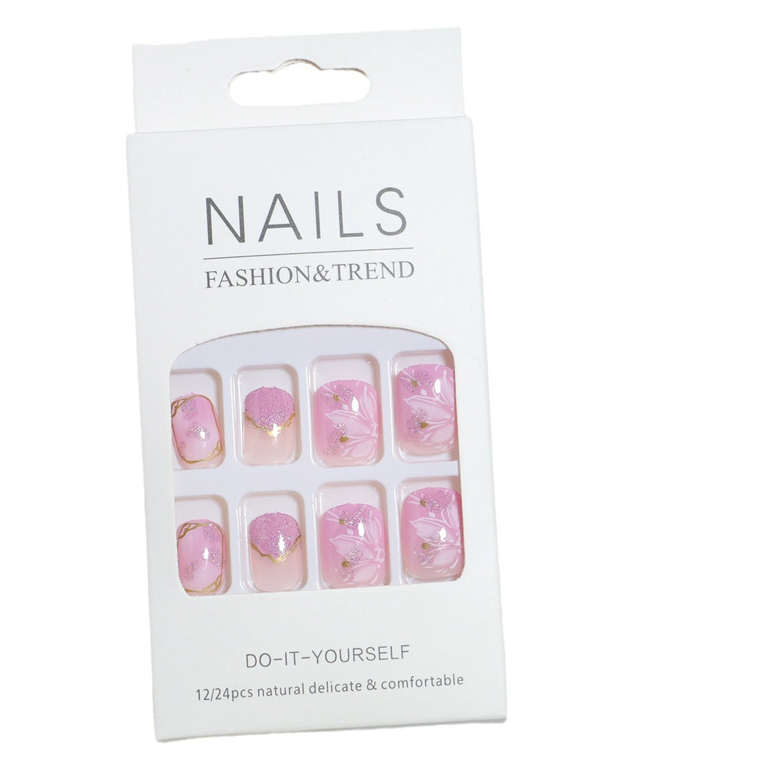 DIY Floral Design Press-On Nail Set Bowlift
