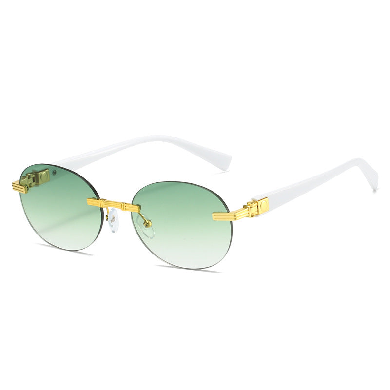 Women's fashionable sunglasses with transparent frame and flexible nose pad Bowlift
