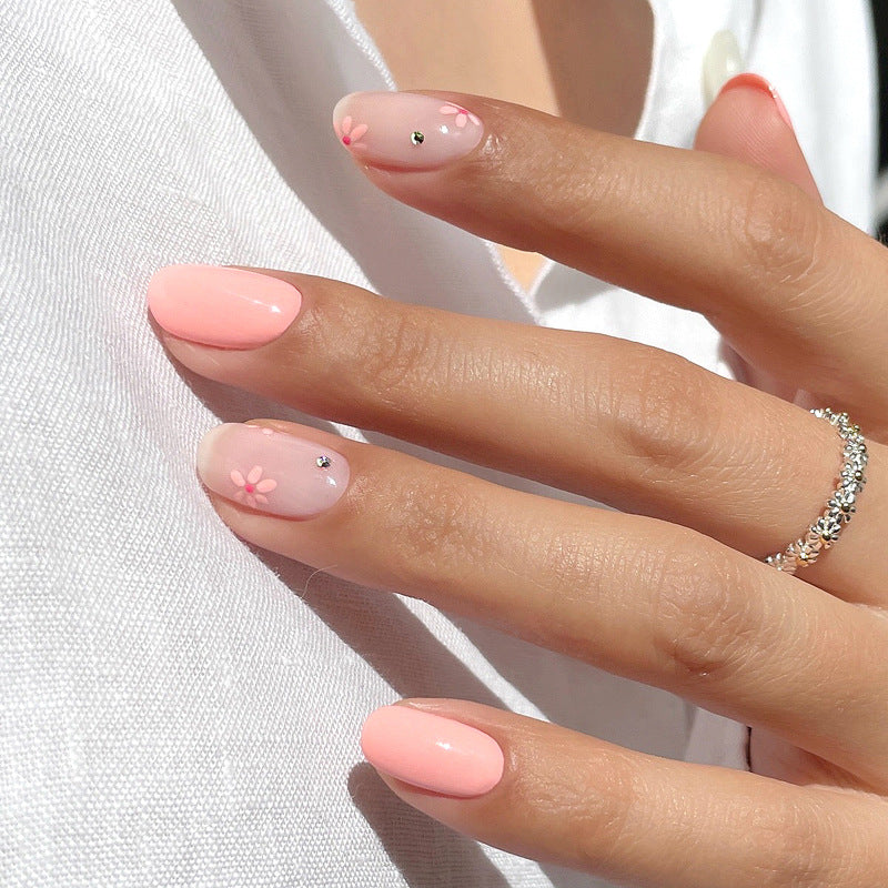 Floral Design Press-On Nails Bowlift