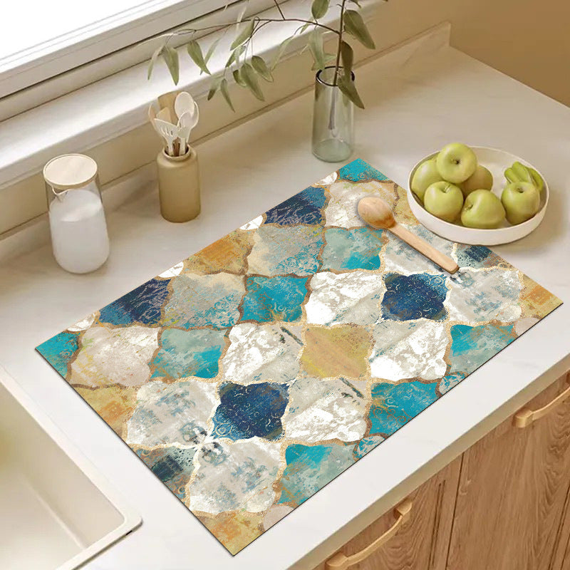 Abstract Geometric Kitchen Mat Bowlift