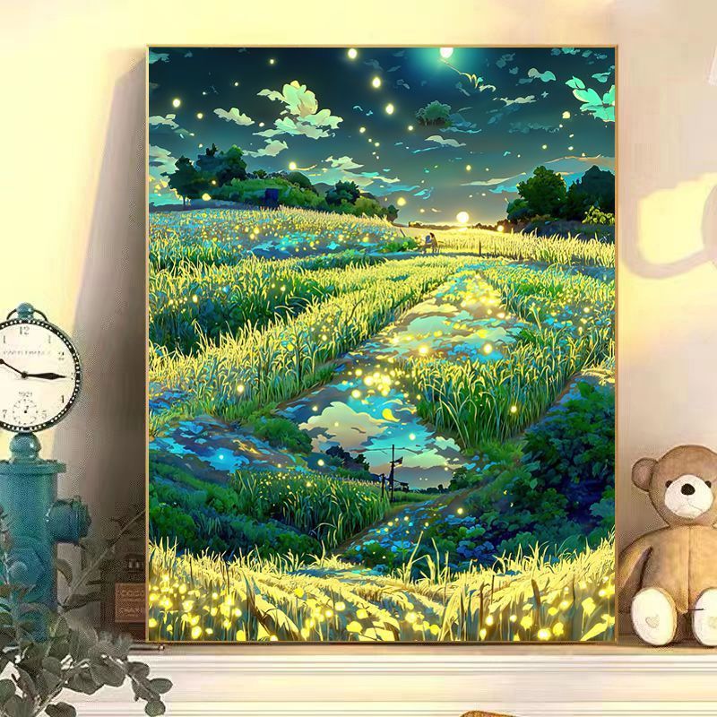 Enchanting Moonlit Landscape Canvas Art Bowlift