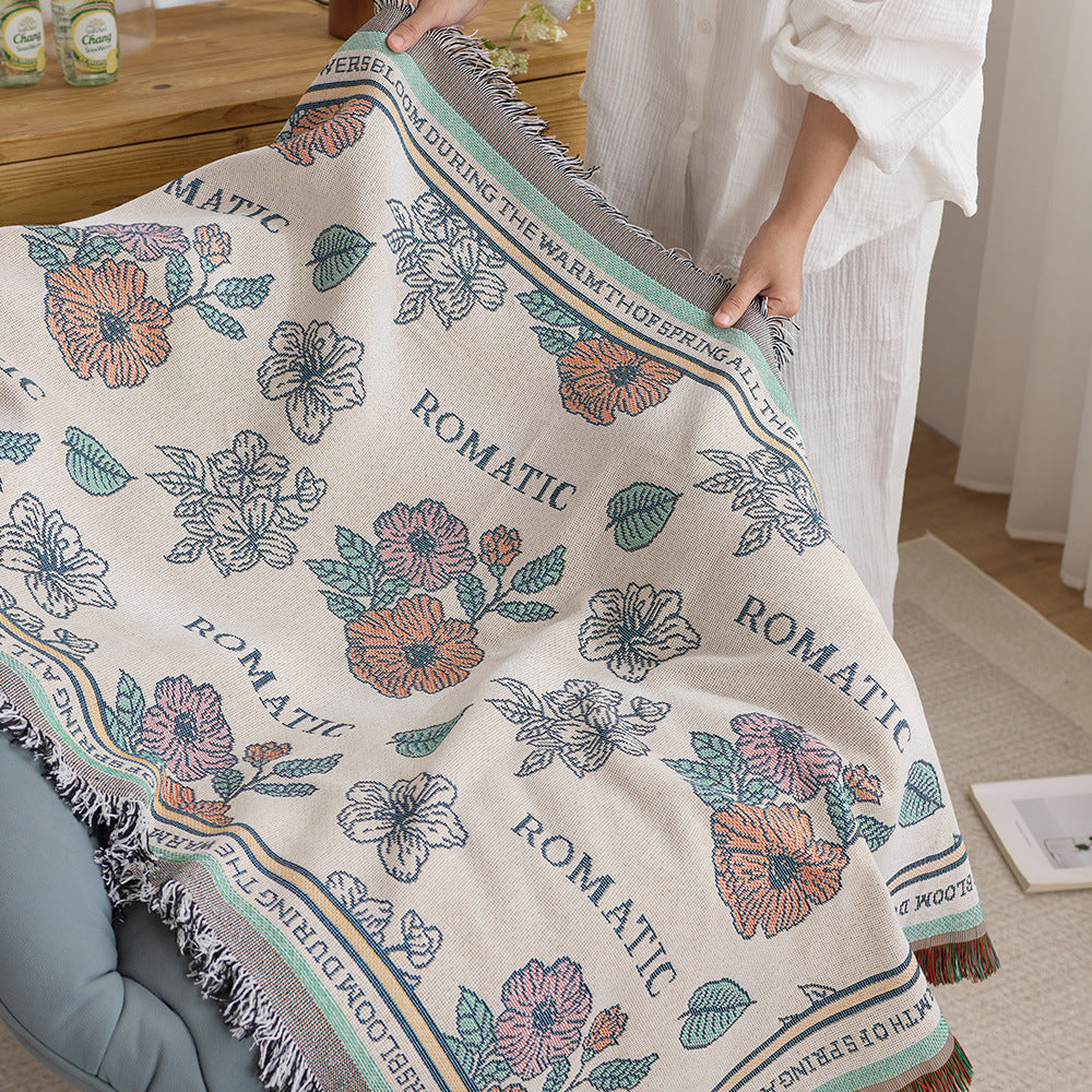 Elegant Floral Throw Blanket