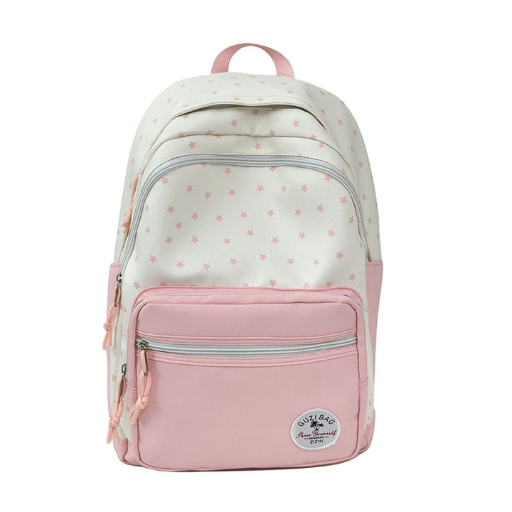 Star-Print Student Backpack