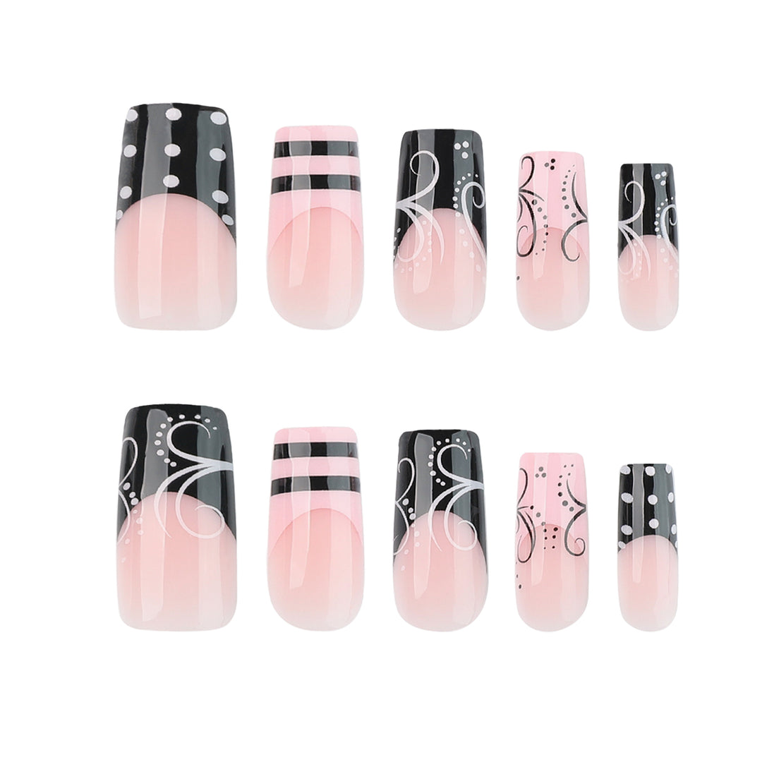 Artistic acrylic nails in elegant design Bowlift