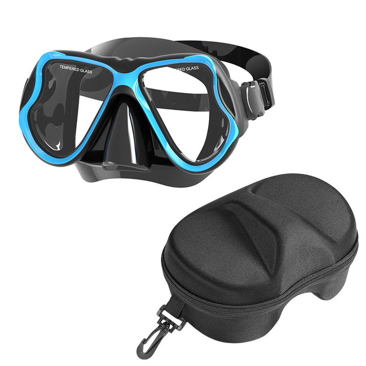 Diving mask with wide field of vision and comfortable wearing comfort Bowlift