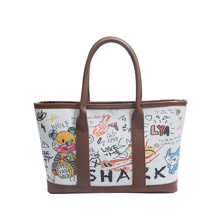 WoPlayful Illustrated Canvas Tote Bag Bowlift