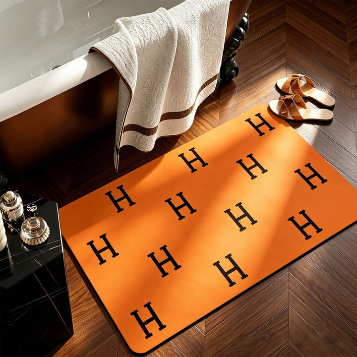 Elegant Monogrammed Bathroom Mat Bowlift