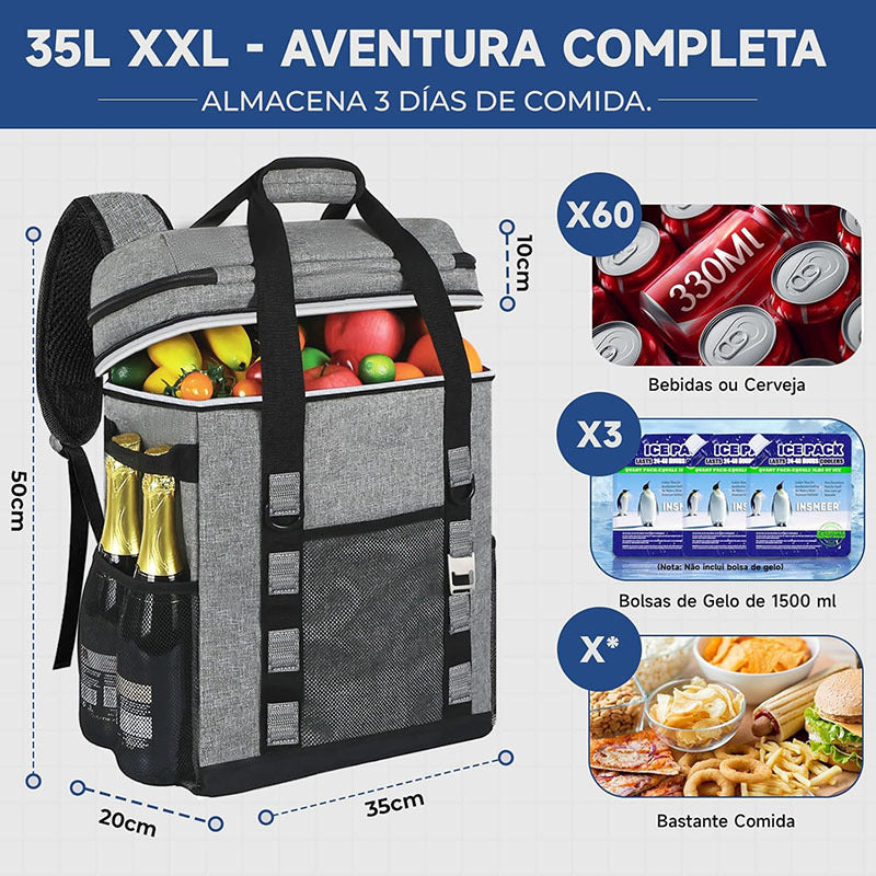 Women's Insulated Cooler Backpack with Generous Compartment Design Bowlift