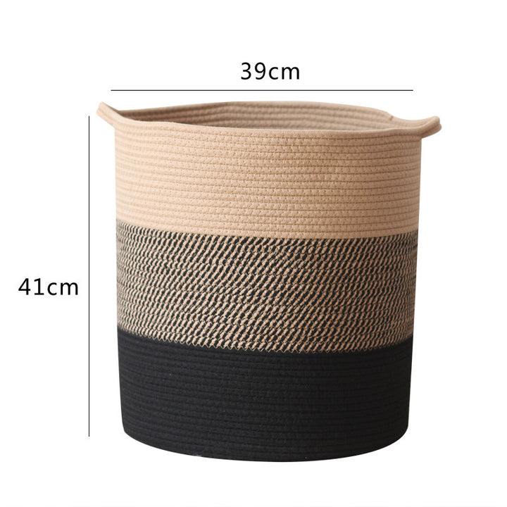 Modern storage basket with gray knit pattern Bowlift