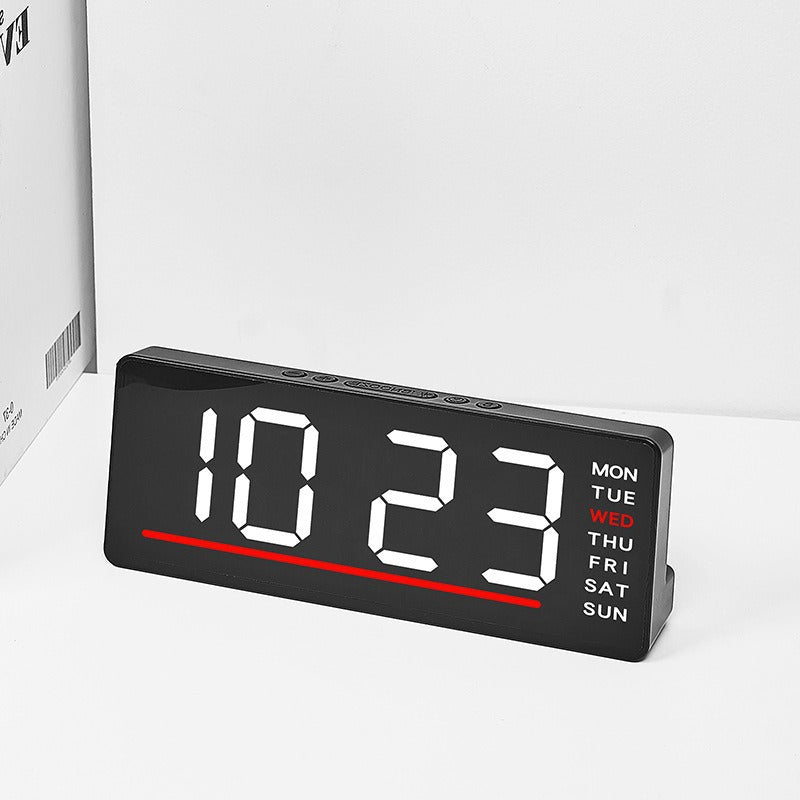 Digital clock with large LED display and multiple alarm functions Bowlift
