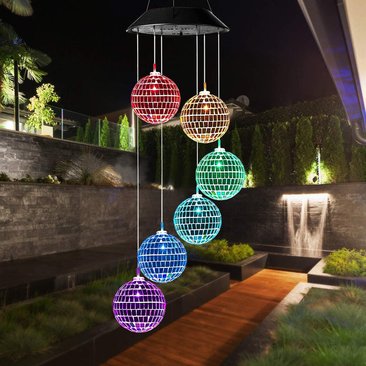 Solar-Powered Hanging Hummingbird LED Wind Chime With Color-Changing RGB Acrylic Birds And Weatherproof Top Bowlift