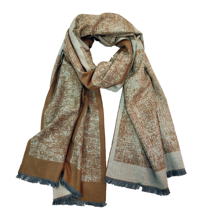 Ladies Elegant and Warm Scarf with Geometric Pattern Bowlift