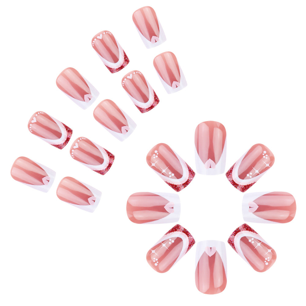 Elegant French Tip Gel Nail Set Bowlift
