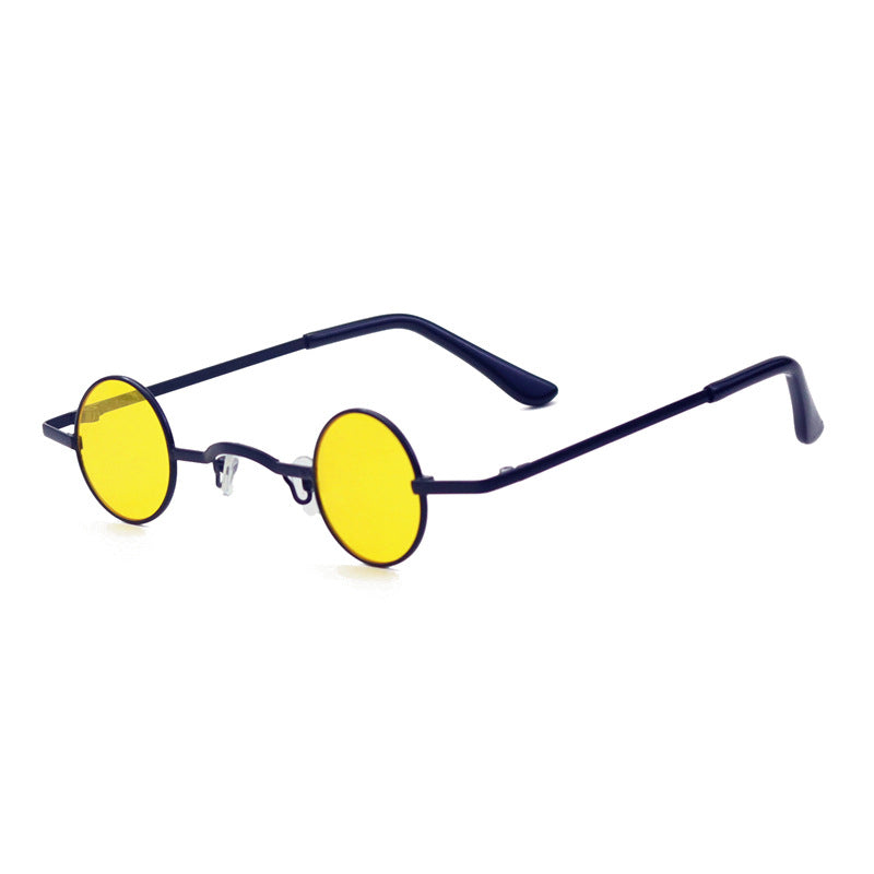 Retro-Inspired Round Metal Frame Sunglasses Bowlift
