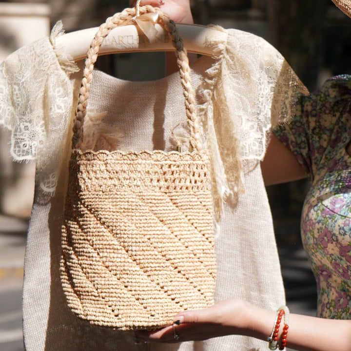 Handmade Macrame Bag with Unique Structure Bowlift