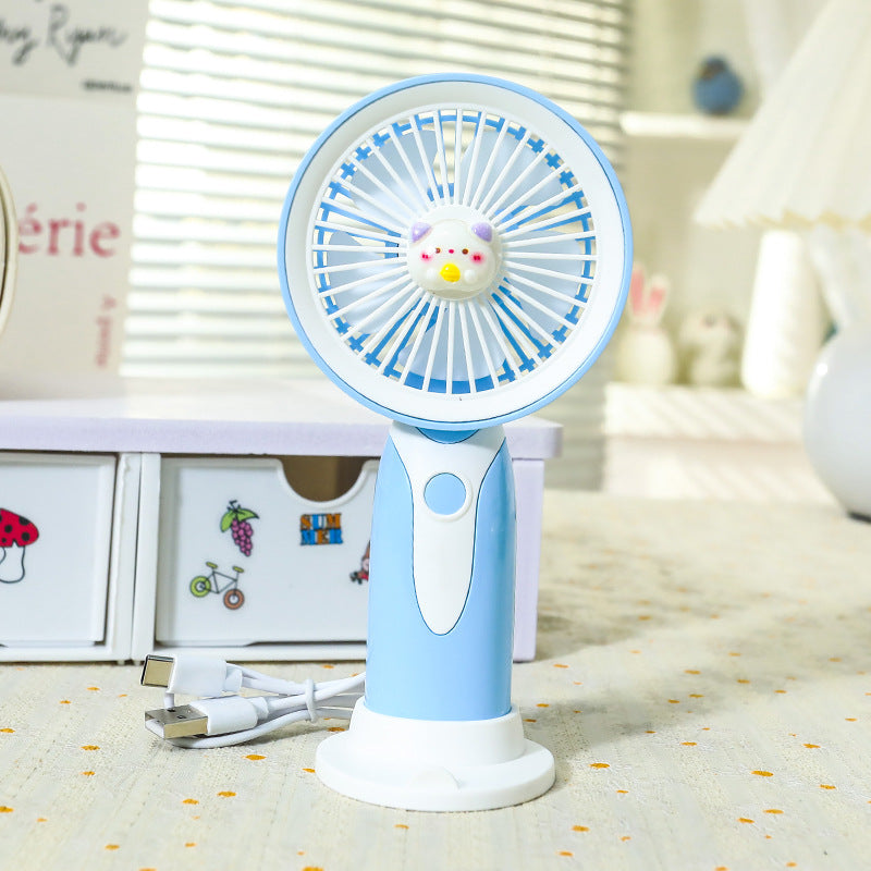 Women's Portable Handheld Fan with Animal Design Bowlift