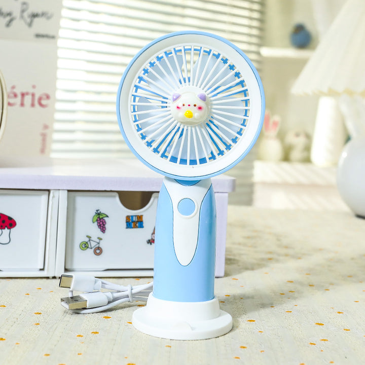 Women's Compact Hand Fan with Ergonomic Design and USB Charging Function Bowlift