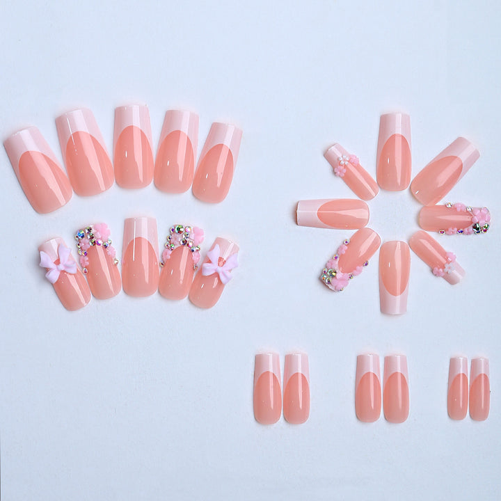 Artificial Nails with Floral Applications Bowlift