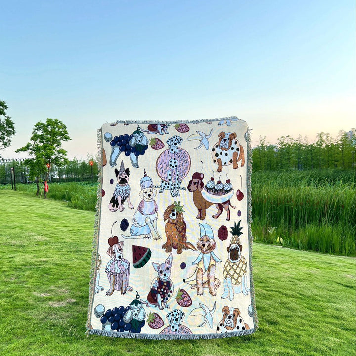 Decorative Pet-Themed Throw Blanket