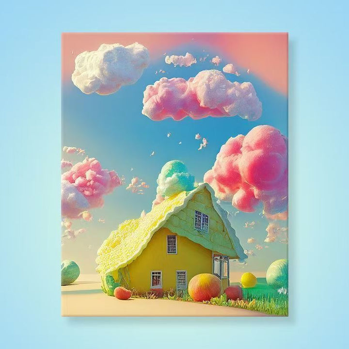 Whimsical Fantasy Landscape Canvas Art Bowlift