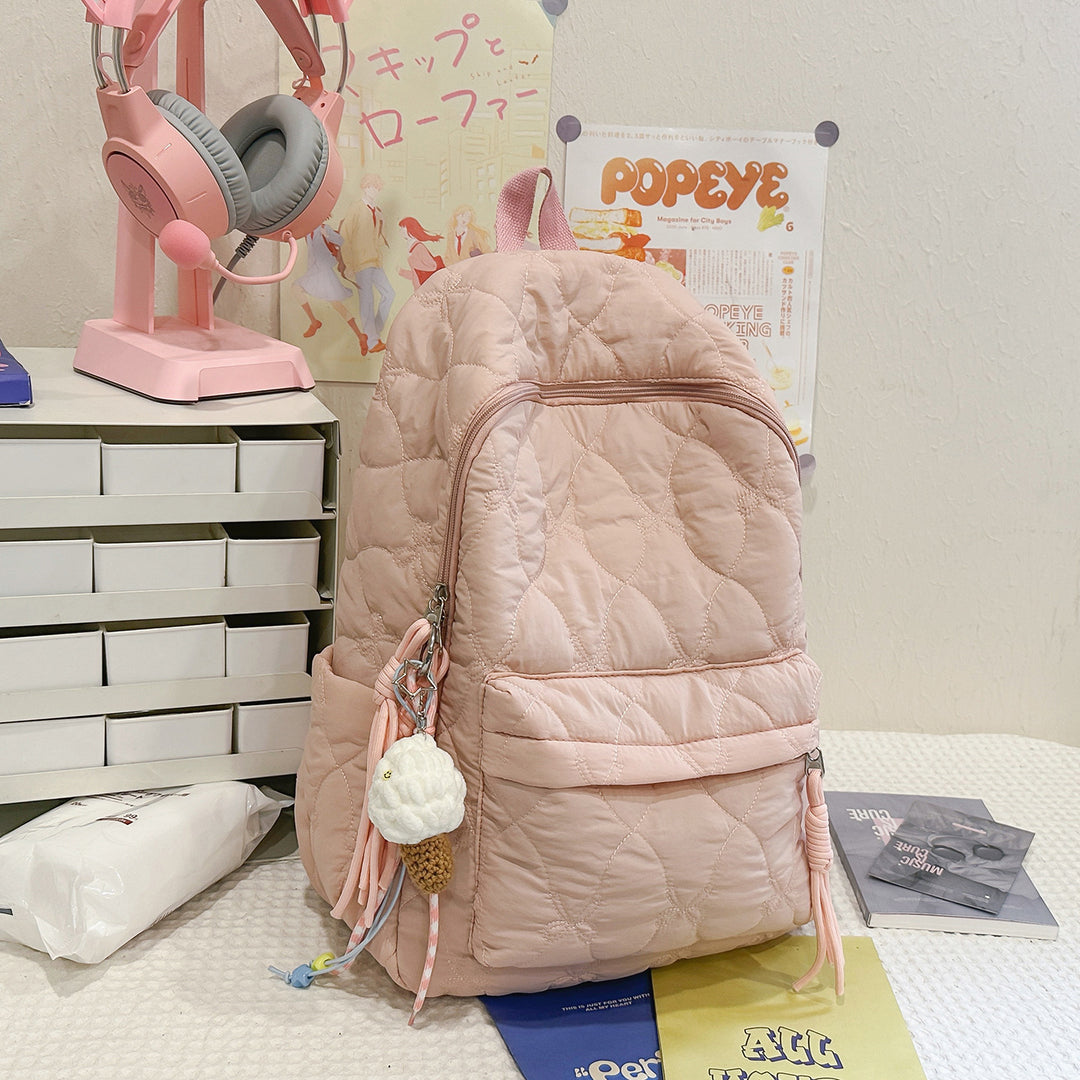 Quilted Casual Backpack Bowlift