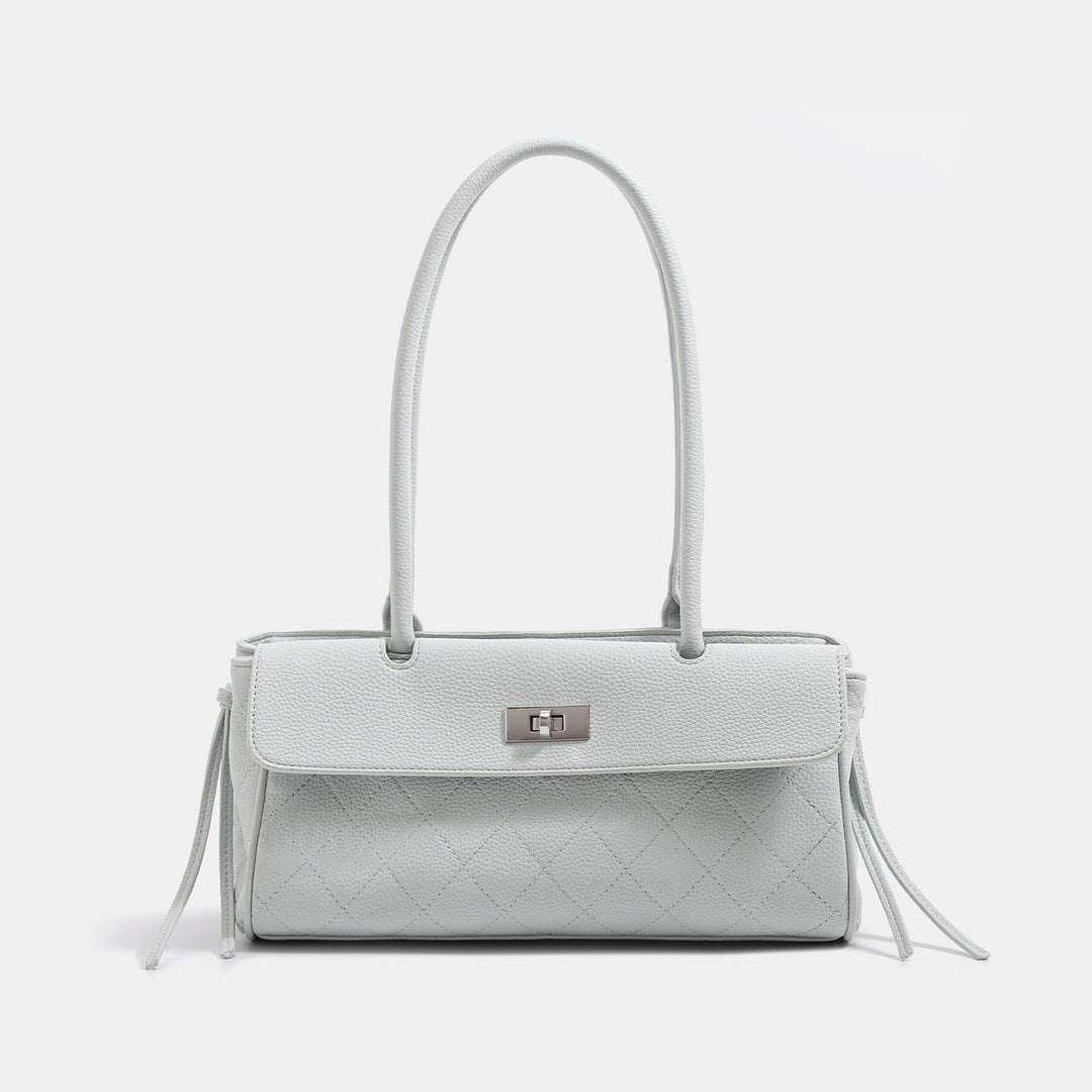 Elegant Quilted Handbag with Detachable Strap