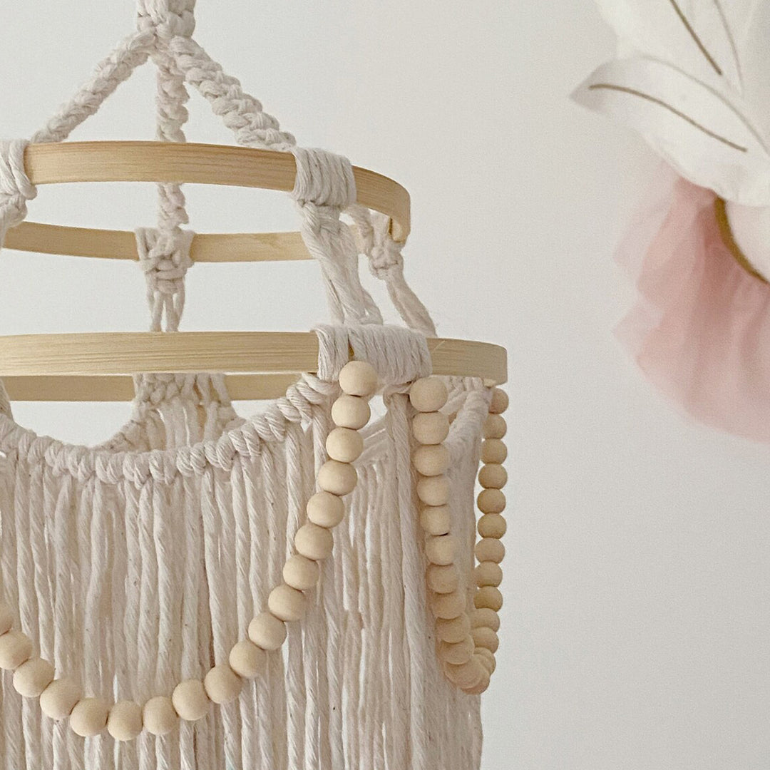 Bohemian Macrame Hanging Light Bowlift