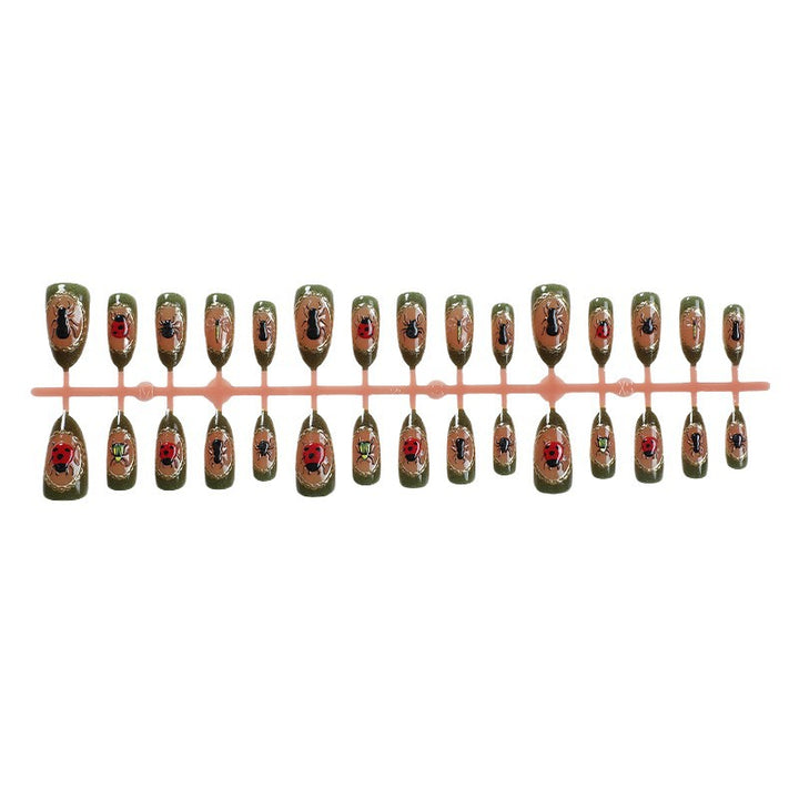 Artistic Insect-Themed Press-On Nail Set Bowlift