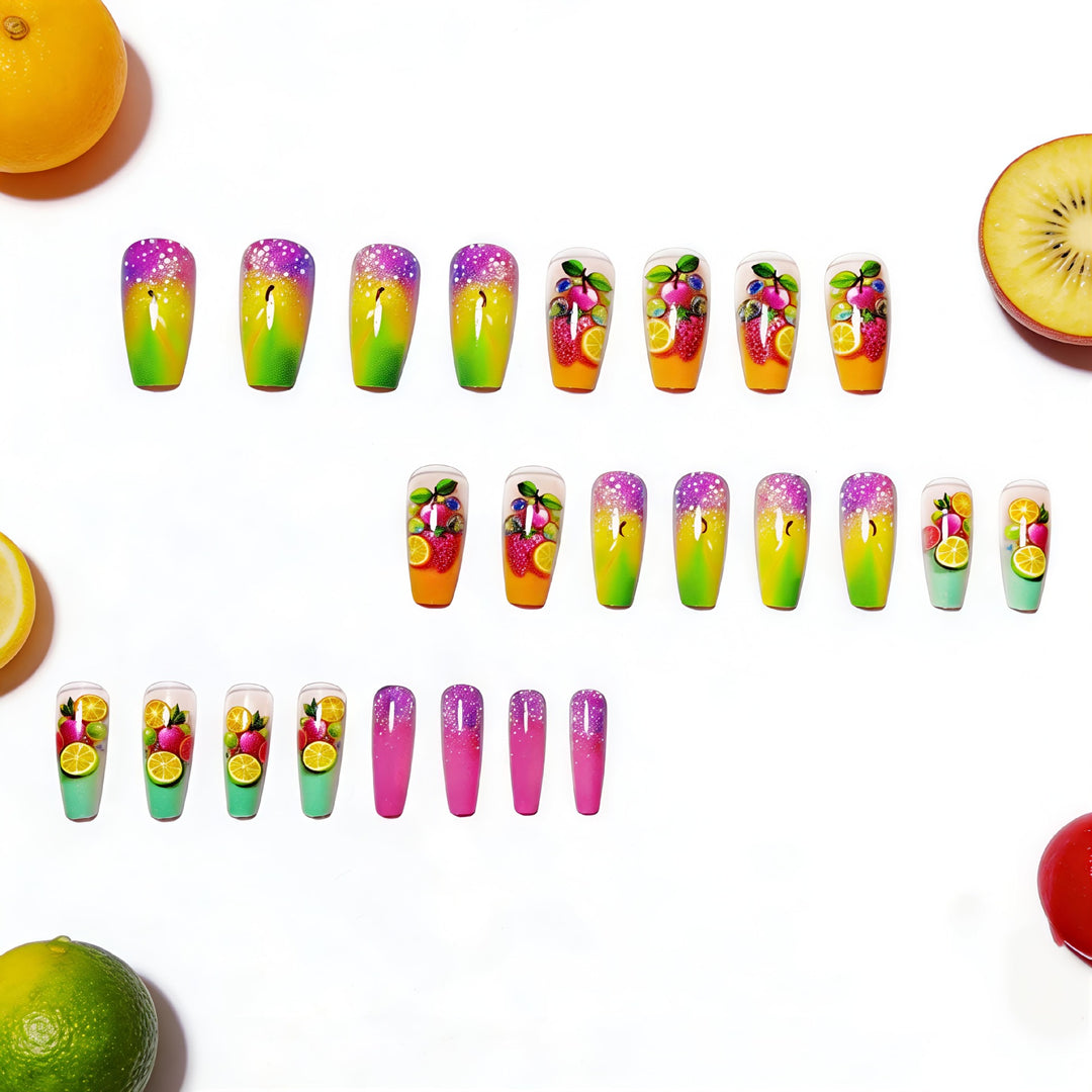 Fruit-Themed 3D Nail Art Bowlift