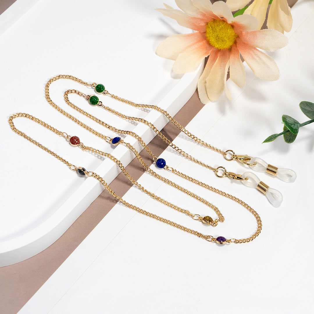 Decorative Eyewear Chain with Colorful Beads Bowlift