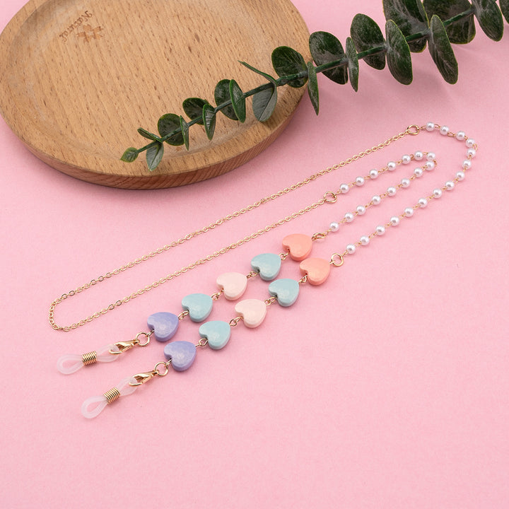 Decorative Heart-Shaped Eyewear Chain Bowlift