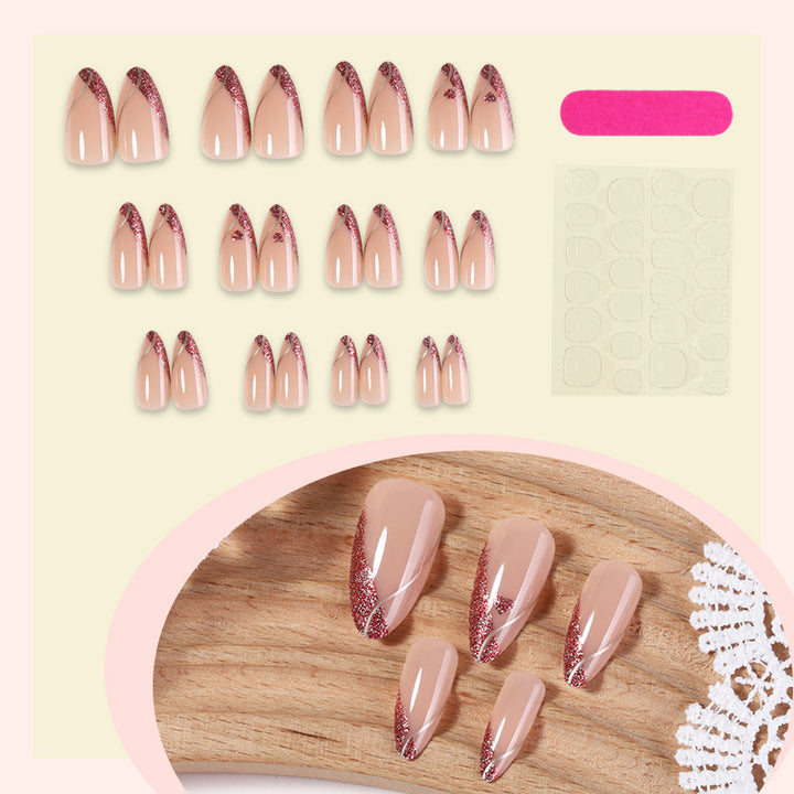 Artificial nails with glittering accents Bowlift