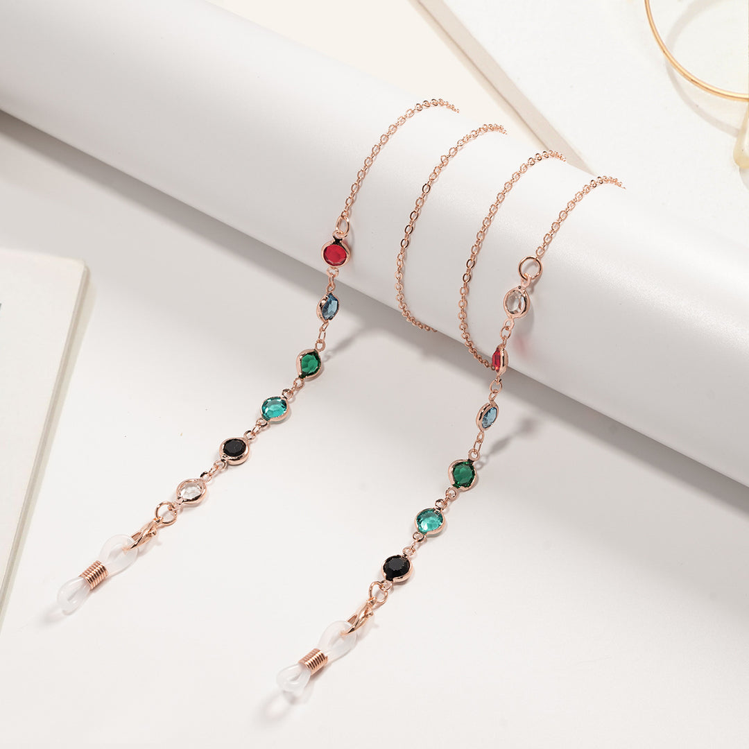 Decorative Crystal Eyewear Chain Bowlift