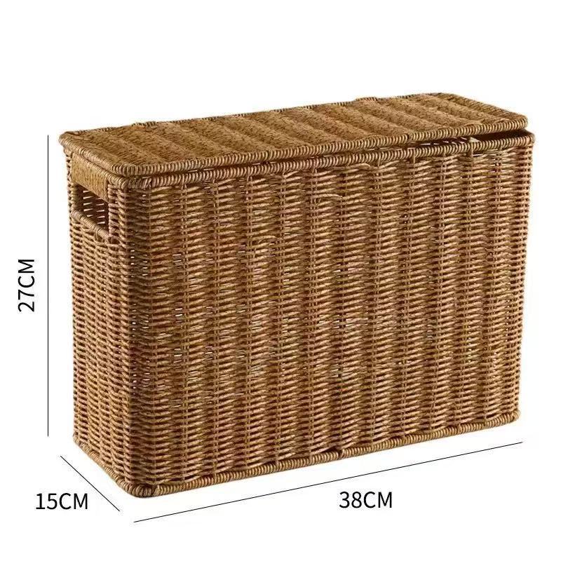 Women Multifunctional Rattan Basket with Lid Bowlift