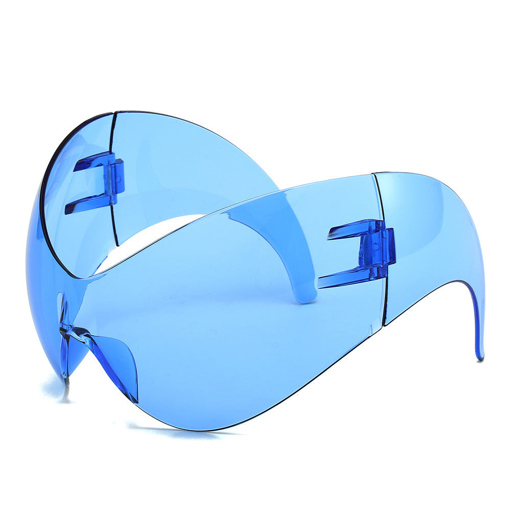 Oversized Futuristic Shield Sunglasses Bowlift