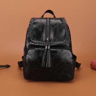 Stylish Leather Backpack Bowlift