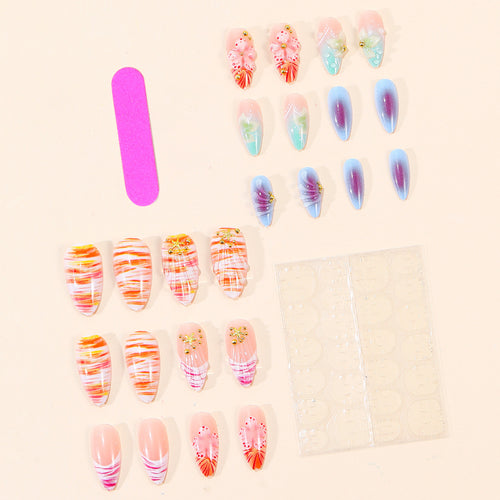 Decorative Floral 3D Acrylic Nail Art Design Bowlift