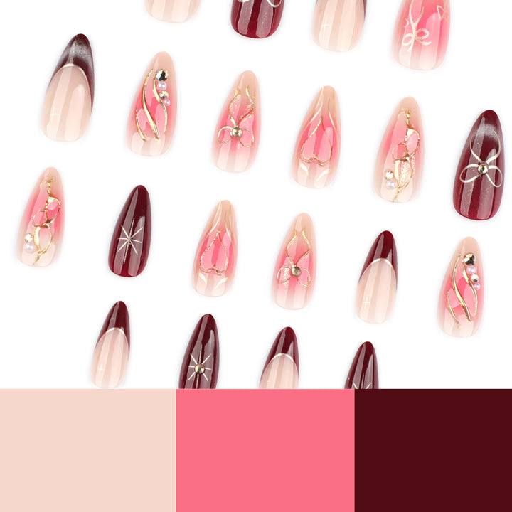 Artistic Nail Extensions with Creative Decorations Bowlift