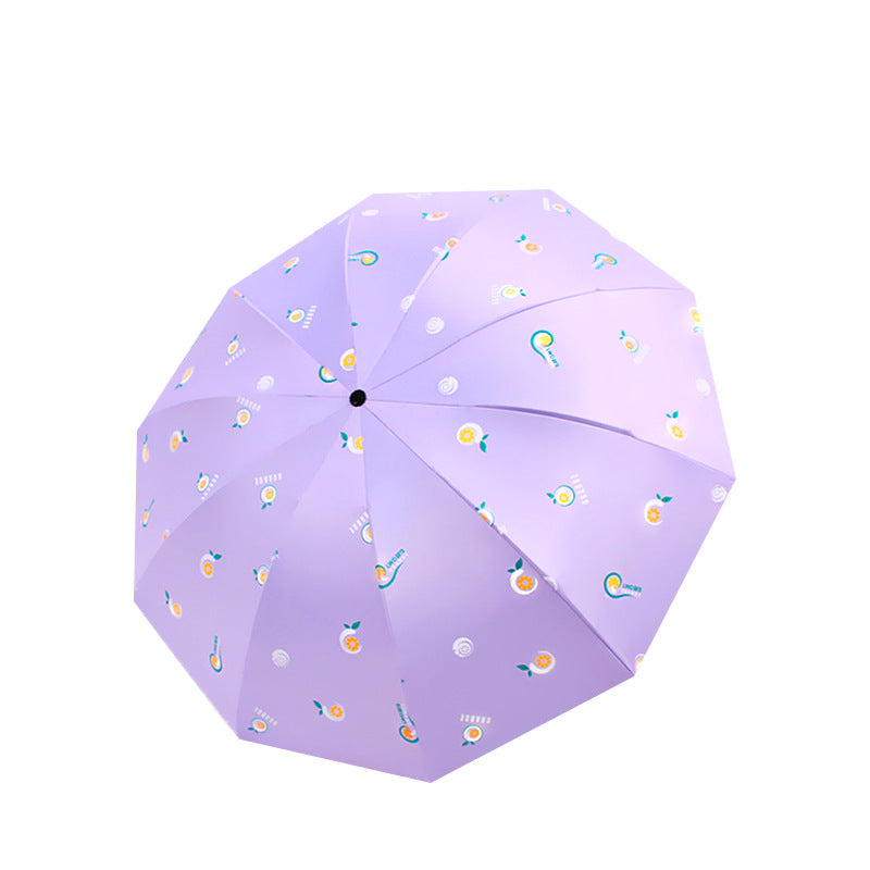 Ladies folding umbrella with cheerful motifs Bowlift