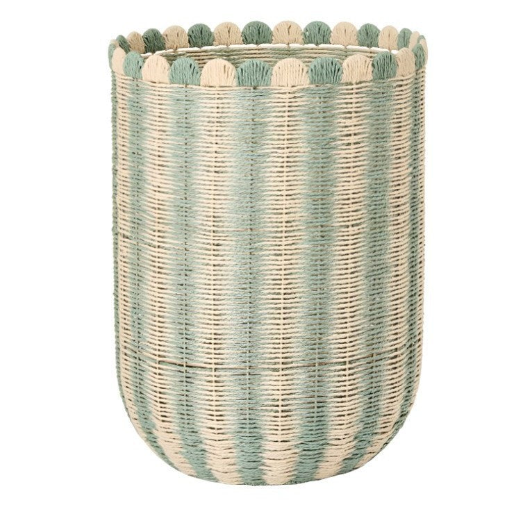 Decorative Scalloped Woven Storage Box Bowlift
