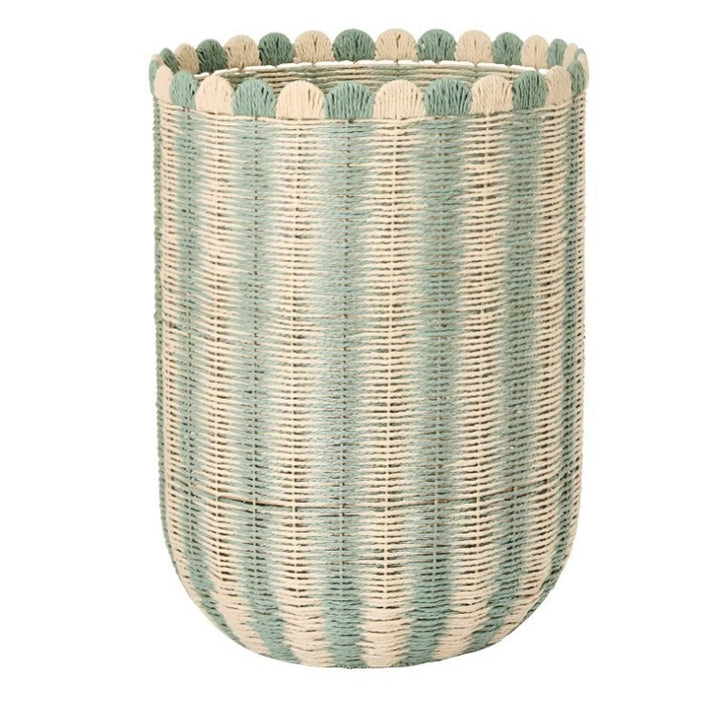 Decorative Scalloped Woven Storage Box Bowlift