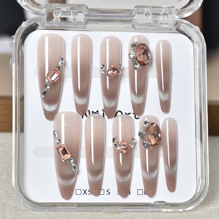 Premium Glamorous Press-On Nail Extensions Bowlift