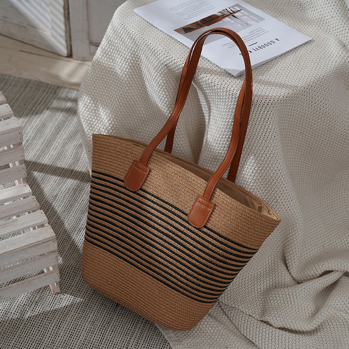 Basket bag with leather handles Bowlift
