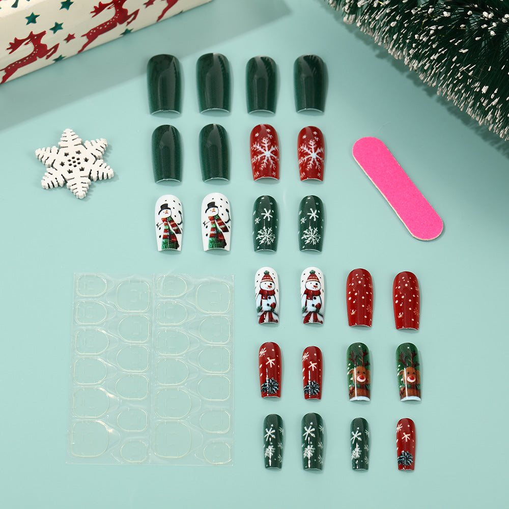 Festive artificial nails with wintry motifs Bowlift
